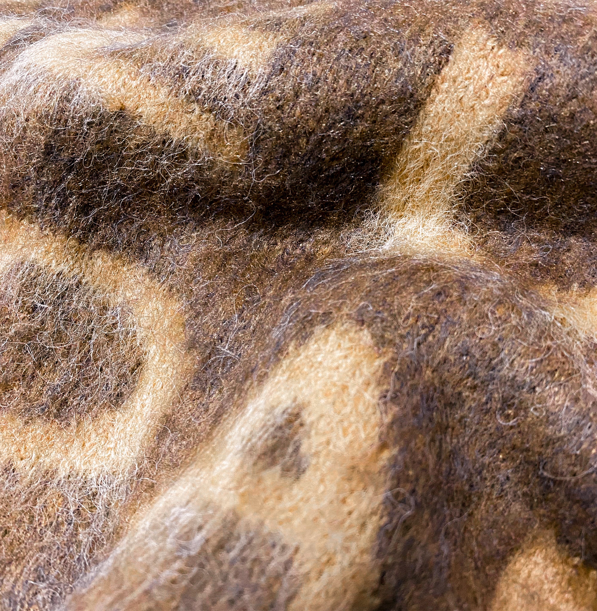 Brown mohair sweater with bold brown UDARKIE logo prints