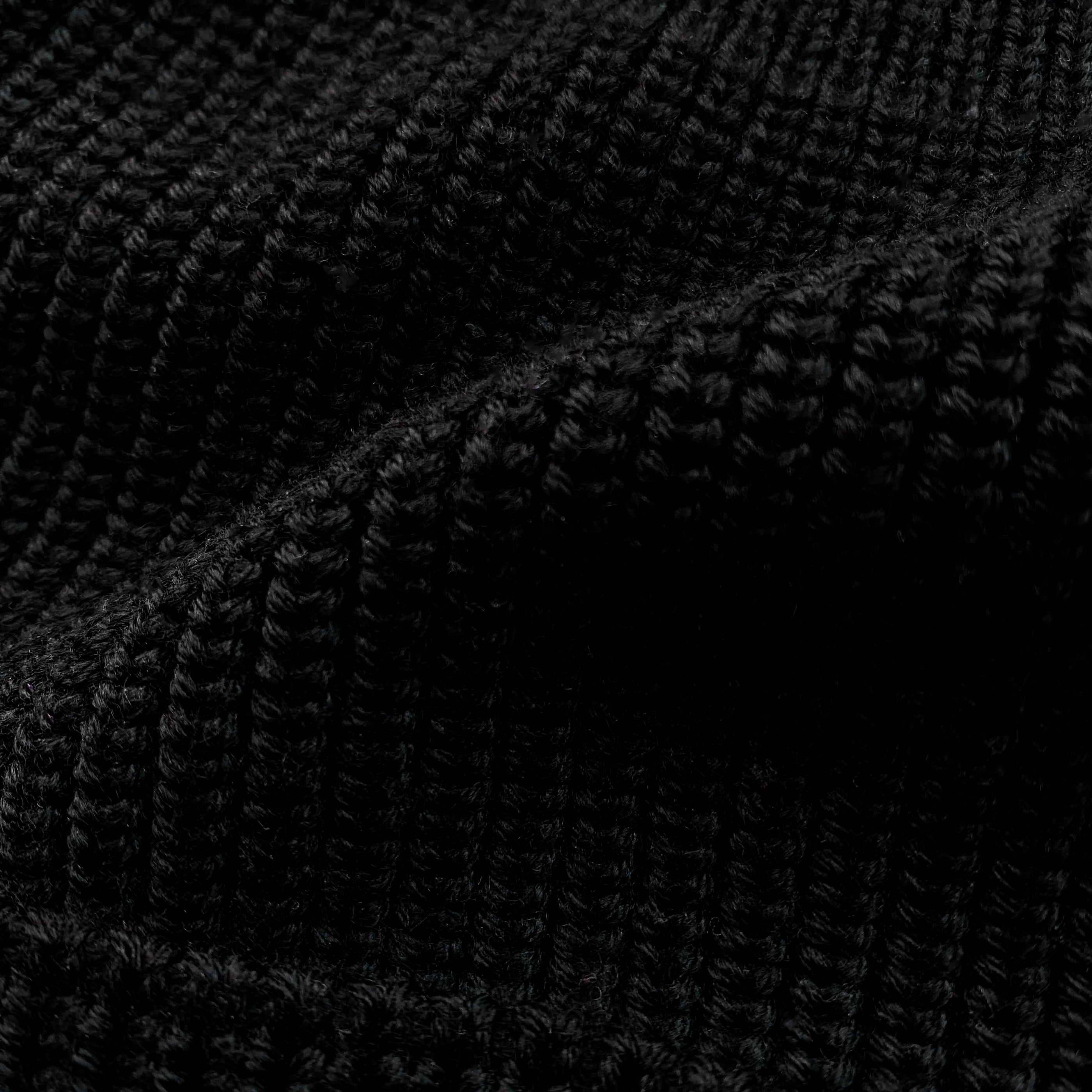 Black embroided udarkie beanie