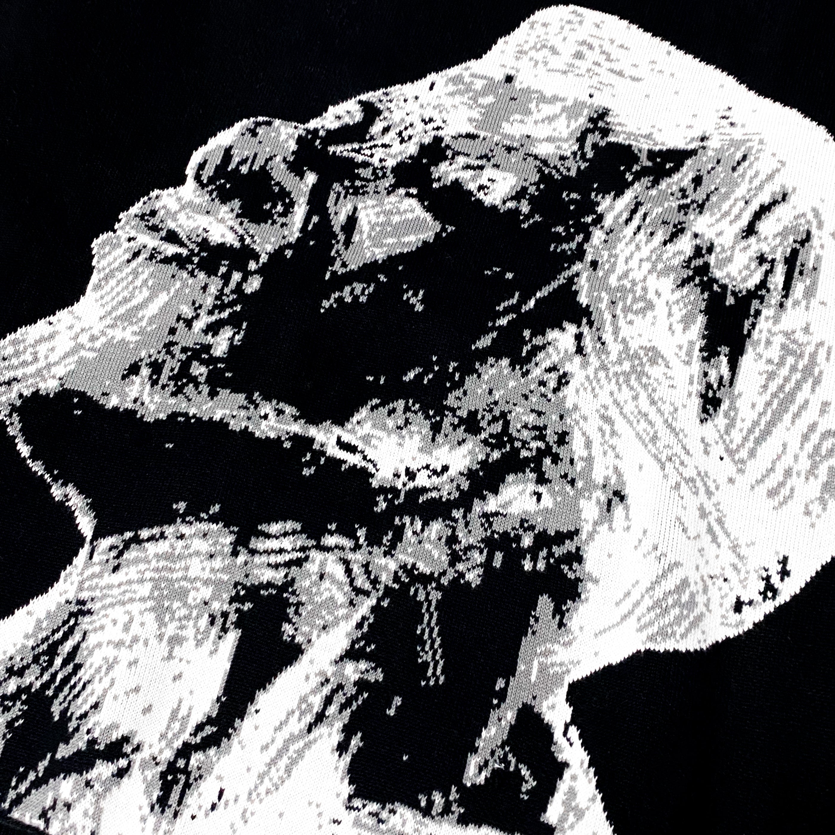 Tebogo black jersey with white fron print